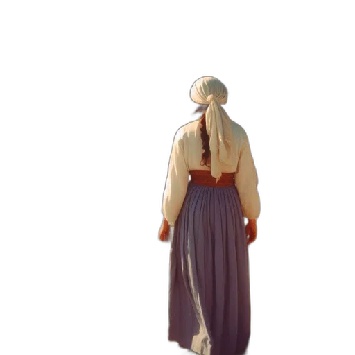 dress, staff, hat, sword, concept art, 3d render, oil painting, photorealistic transparent PNG cut-out
