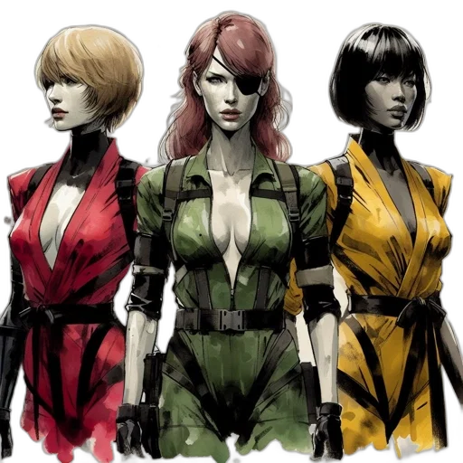 concept art, comic book art, fantasy art, cyberpunk, red, earth tones, colorful, golden transparent PNG cut-out