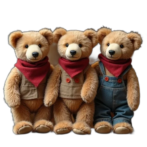 3d render, three, australian, bear transparent PNG cut-out