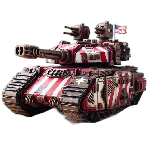 weapon, concept art, 3d render, intricately, designed, armored, american, flag-inspired transparent PNG cut-out