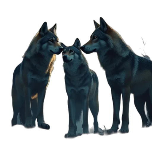 animal, concept art, watercolor, 3d render, fantasy art, blue, dark, monochrome transparent PNG cut-out
