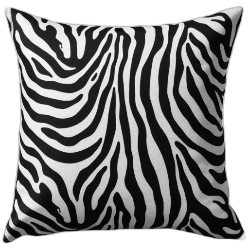 monochrome, zebra, print, pillow transparent PNG cut-out
