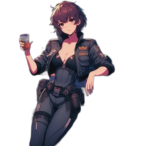 jacket, weapon, dragon, staff transparent PNG cut-out