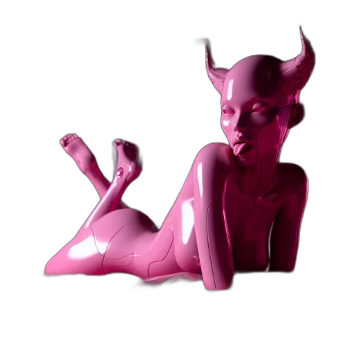 creature, mask, 3d render, vaporwave, concept art, fantasy art, futuristic, humanoid transparent PNG cut-out
