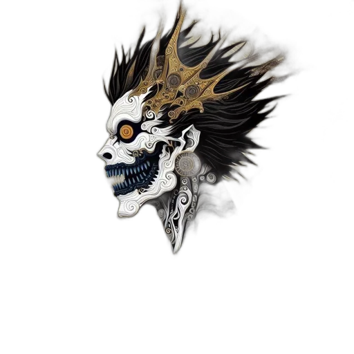 mask, dragon, creature, face, fantasy art, concept art, 3d render, pixel art transparent PNG cut-out