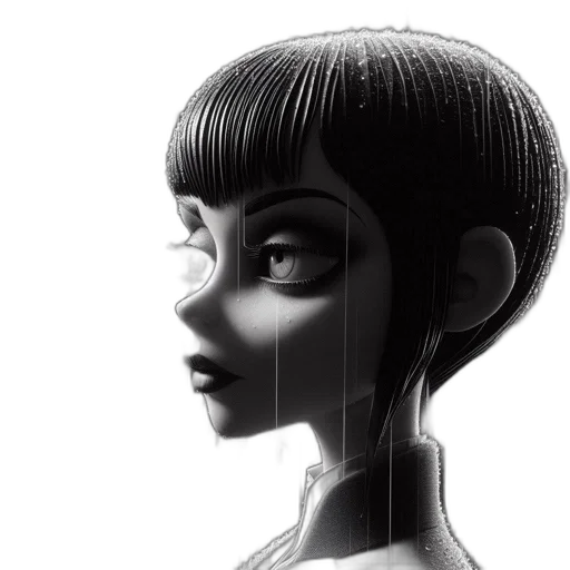 robot, face, mask, hair, concept art, 3d render, photorealistic, comic book art transparent PNG cut-out
