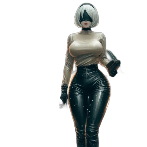 robot, jacket, dress, mask, concept art, comic book art, 3d render, cyberpunk transparent PNG cut-out