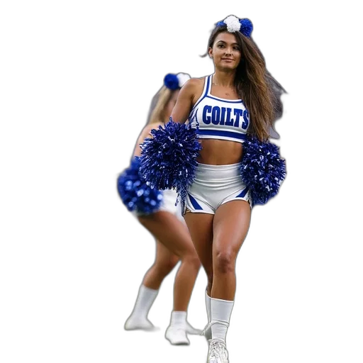 colts, cheerleaders, perform, their, routine, before, defeated, redskins transparent PNG cut-out