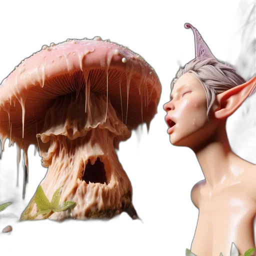 creature, mask, food, hat, concept art, 3d render, fantasy art, photorealistic transparent PNG cut-out