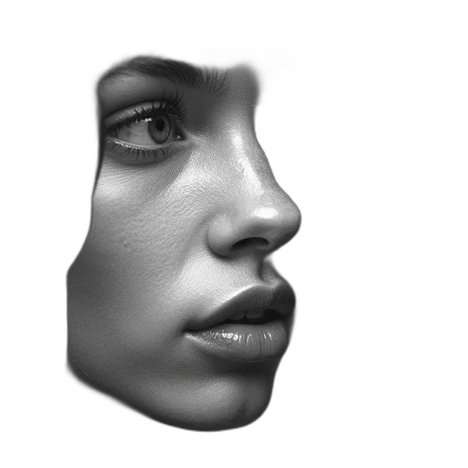 face, mask, robot, crown, photorealistic, 3d render, concept art, pencil sketch transparent PNG cut-out
