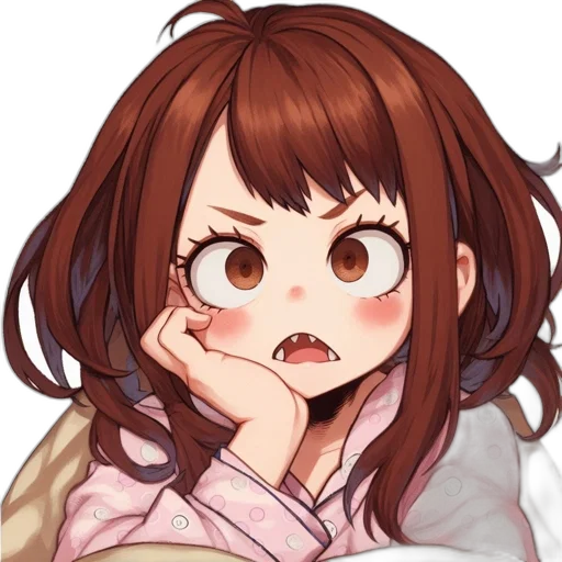 face, creature, hair, anime, pixel art, cartoon, concept art, red transparent PNG cut-out