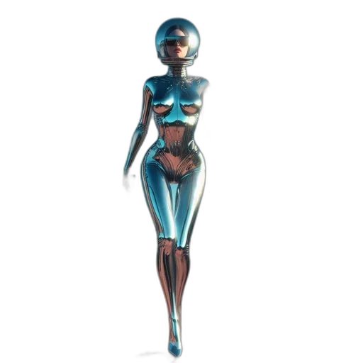 robot, dress, jewelry, concept art, 3d render, fantasy art, cyberpunk, outer space transparent PNG cut-out