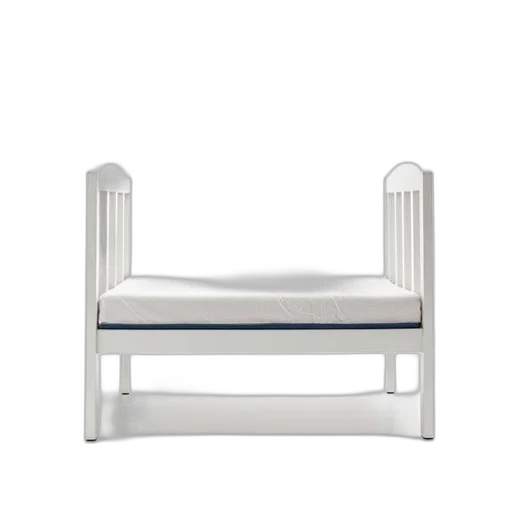 furniture, crown, 3d render, monochrome, white, toddler, bed, simple transparent PNG cut-out