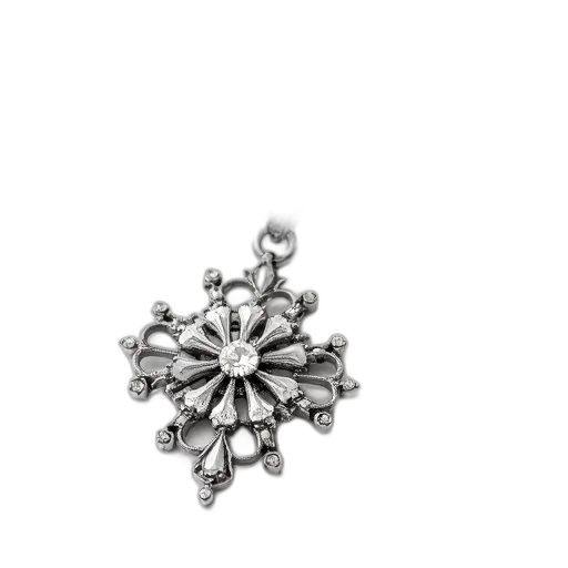jewelry, crown, flower, staff, 3d render, photorealistic, monochrome, close-up transparent PNG cut-out