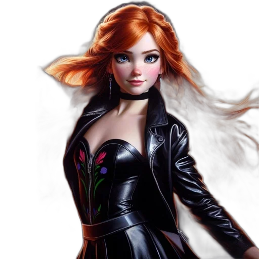 fantasy art, concept art, comic book art, photorealistic, dark, illustration, woman, donning transparent PNG cut-out