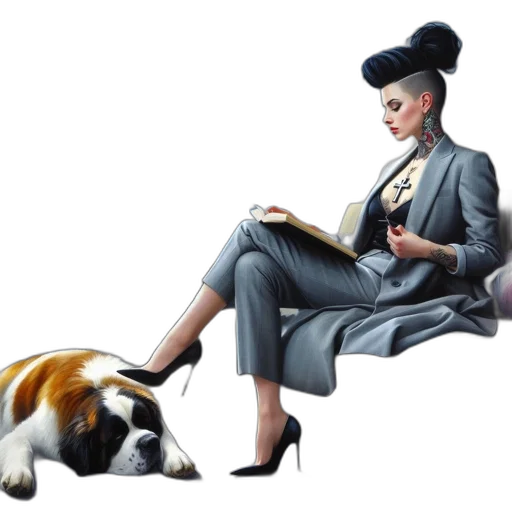 staff, hat, concept art, photorealistic, oil painting, fantasy art, city street, urban transparent PNG cut-out