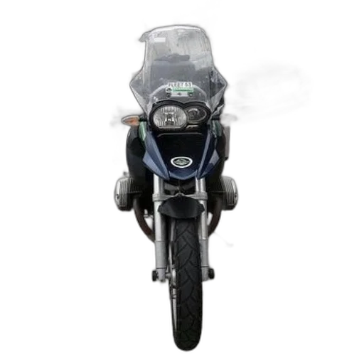 blue, motorcycle, transparent, windshield, parked, front, black, car transparent PNG cut-out