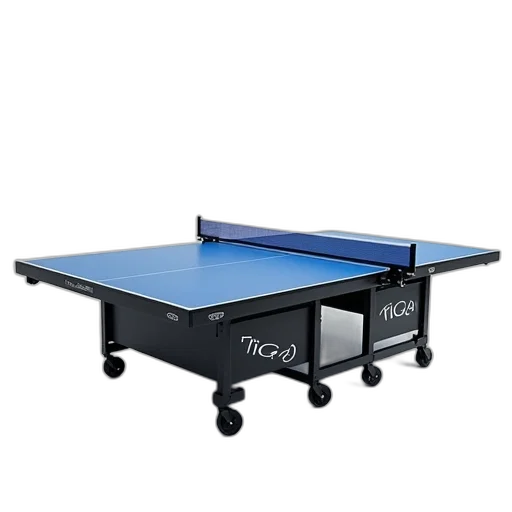 furniture, black, blue, table, tennis, brand, tiga, side transparent PNG cut-out