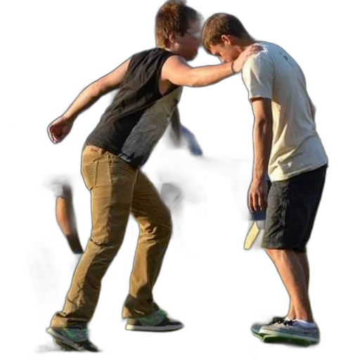 shoes, weapon, 3d render, concept art, photorealistic, two, men, skateboards transparent PNG cut-out