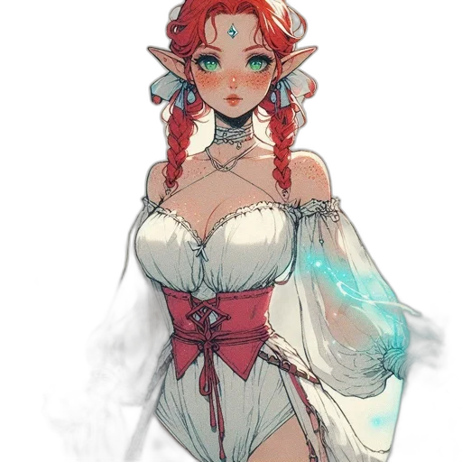 dress, fantasy art, concept art, watercolor, anime, fire, red, blue transparent PNG cut-out