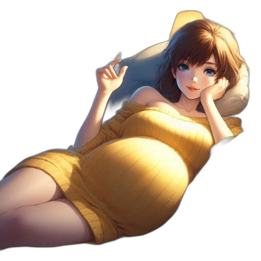 dress, staff, weapon, creature transparent PNG cut-out