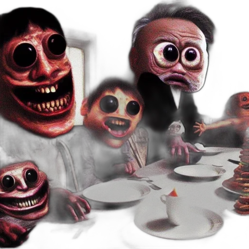food, mask, creature, concept art, 3d render, oddly, stylized, family transparent PNG cut-out