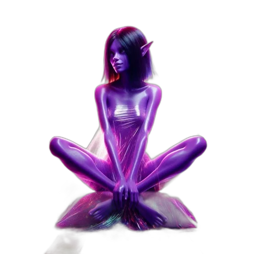 dress, robot, concept art, fantasy art, pixel art, cyberpunk, neon lights, outer space transparent PNG cut-out