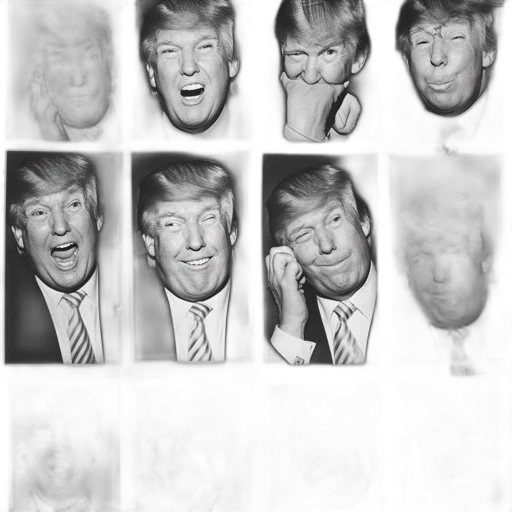face, mask, creature, animal, photorealistic, monochrome, grid, black transparent PNG cut-out