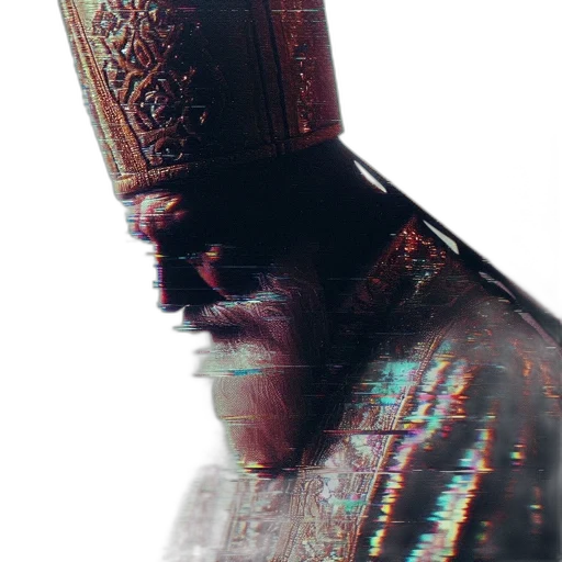 face, crown, mask, sword, 3d render, concept art, photorealistic, cyberpunk transparent PNG cut-out