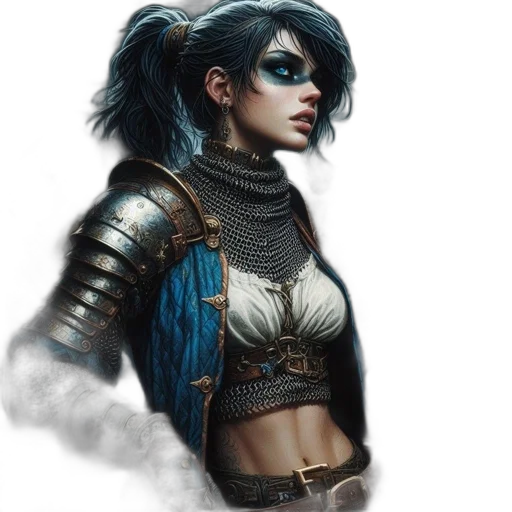sword, jacket, staff, weapon, fantasy art, concept art, comic book art, photorealistic transparent PNG cut-out