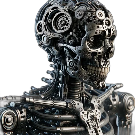 robot, face, cyberpunk, 3d render, concept art, photorealistic, elaborate, mechanical transparent PNG cut-out