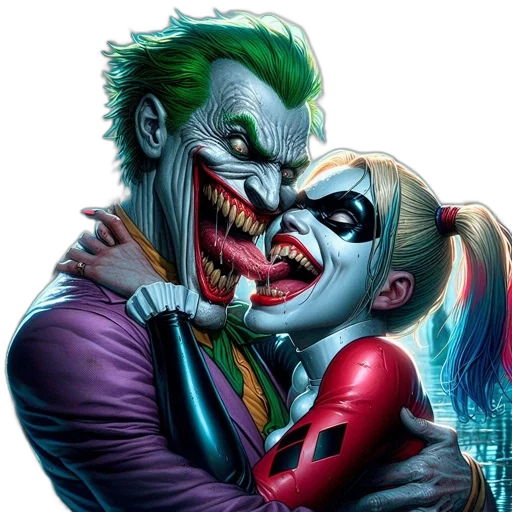 comic book art, concept art, photorealistic, fantasy art, two, cartoon, characters, one transparent PNG cut-out