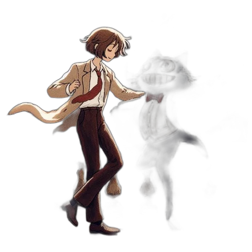 creature, jacket, animal, staff, concept art, pixel art, watercolor, fantasy art transparent PNG cut-out