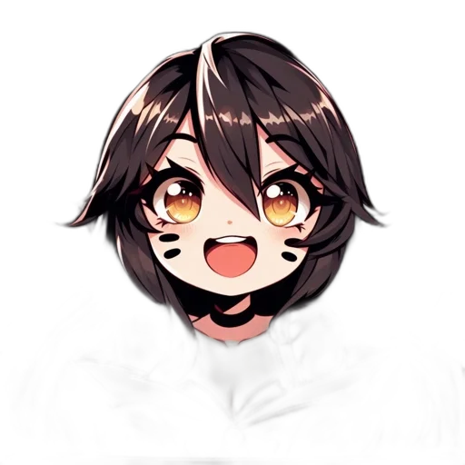 face, mask, creature, hair, anime, pixel art, cartoon, concept art transparent PNG cut-out