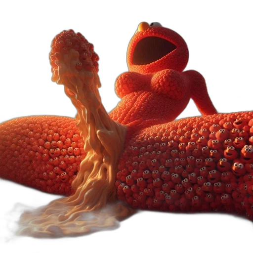 dragon, food, creature, animal, 3d render, concept art, photorealistic, fire transparent PNG cut-out