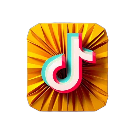 flower, image, showcases, rendered, logo, tiktok, set, against transparent PNG cut-out