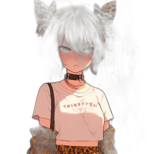creature, dress, hair, animal, anime, fantasy art, pixel art, concept art transparent PNG cut-out