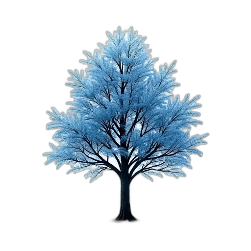 tree, crown, hair, flower, 3d render, photorealistic, concept art, watercolor transparent PNG cut-out