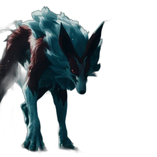 creature, animal, dragon, concept art, fantasy art, 3d render, pixel art, blue transparent PNG cut-out