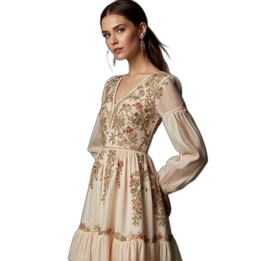 dress, earth tones, buy, emilio transparent PNG cut-out