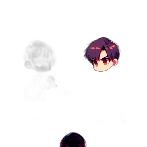 mask, creature, pixel art, anime, concept art, watercolor, outer space, fog transparent PNG cut-out