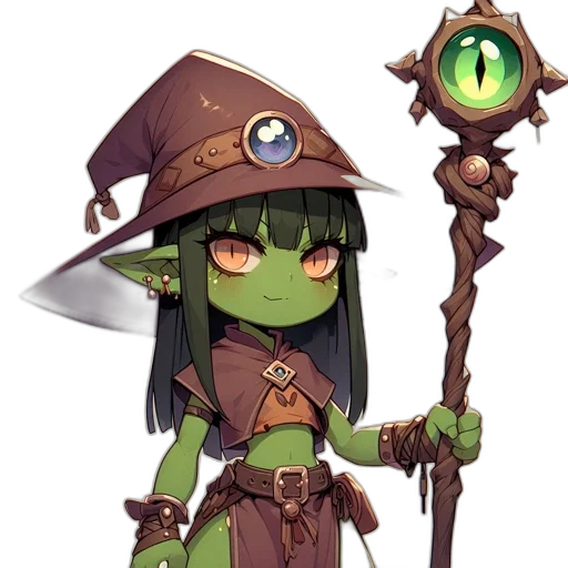 staff, weapon, fantasy art, concept art, pixel art, 3d render, green, dark transparent PNG cut-out