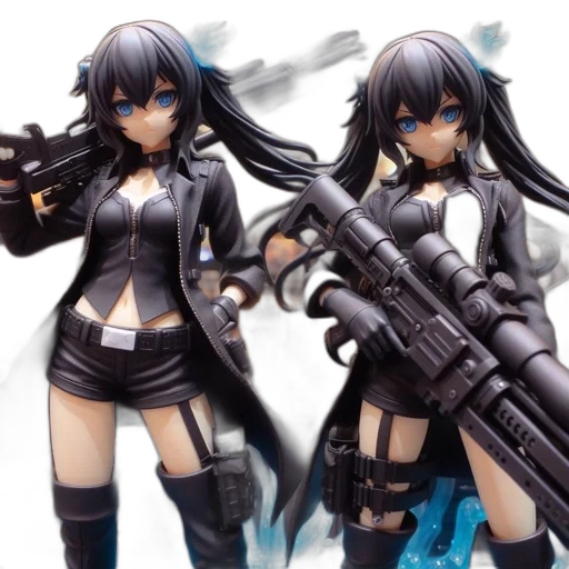 weapon, concept art, 3d render, anime, cyberpunk, two, figures, donning transparent PNG cut-out