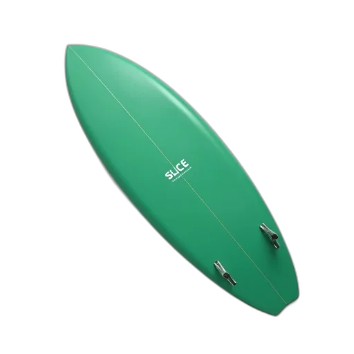 weapon, hat, 3d render, green, surfboard, white, logo, bottom transparent PNG cut-out
