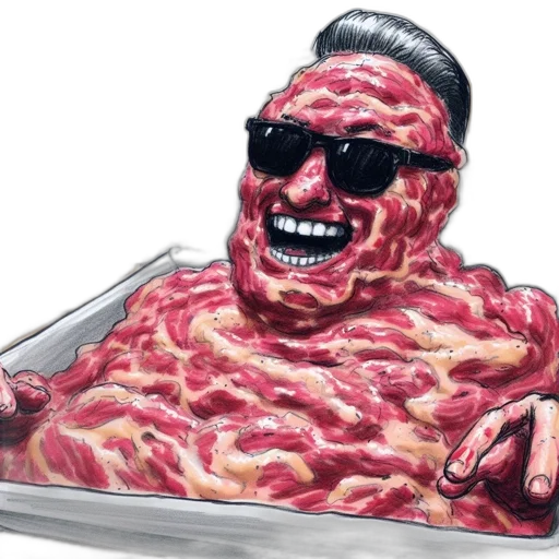 food, creature, animal, face, comic book art, concept art, photorealistic, surreal transparent PNG cut-out