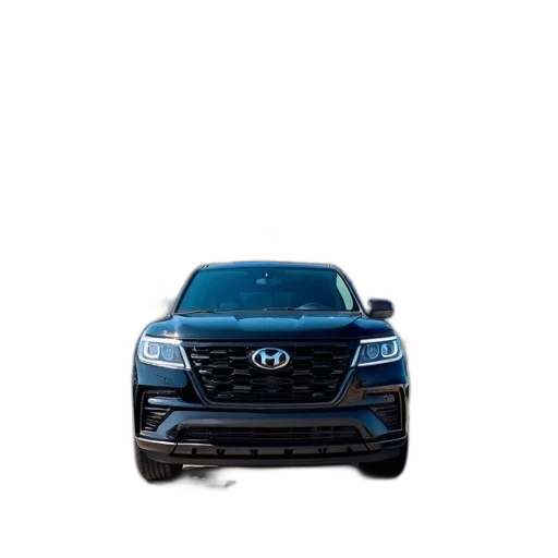 car, 3d render, photorealistic, black, suv, parked, front, carmax transparent PNG cut-out