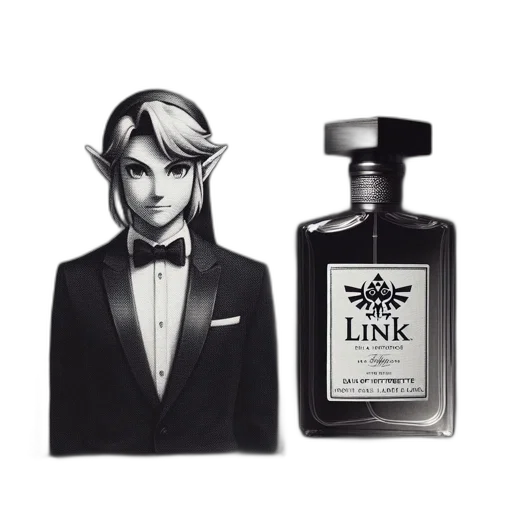 bottle, concept art, fantasy art, pixel art, cartoon, monochrome, character, resembling transparent PNG cut-out