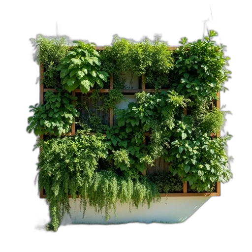 building, furniture, tree, 3d render, photorealistic, concept art, green, vertical transparent PNG cut-out