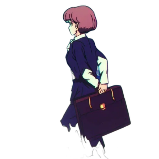 jacket, dress, staff, robot, concept art, vaporwave, pixel art, anime transparent PNG cut-out