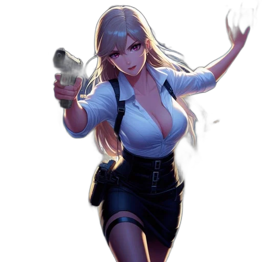 weapon, staff, concept art, comic book art, anime, fantasy art, blonde, woman transparent PNG cut-out